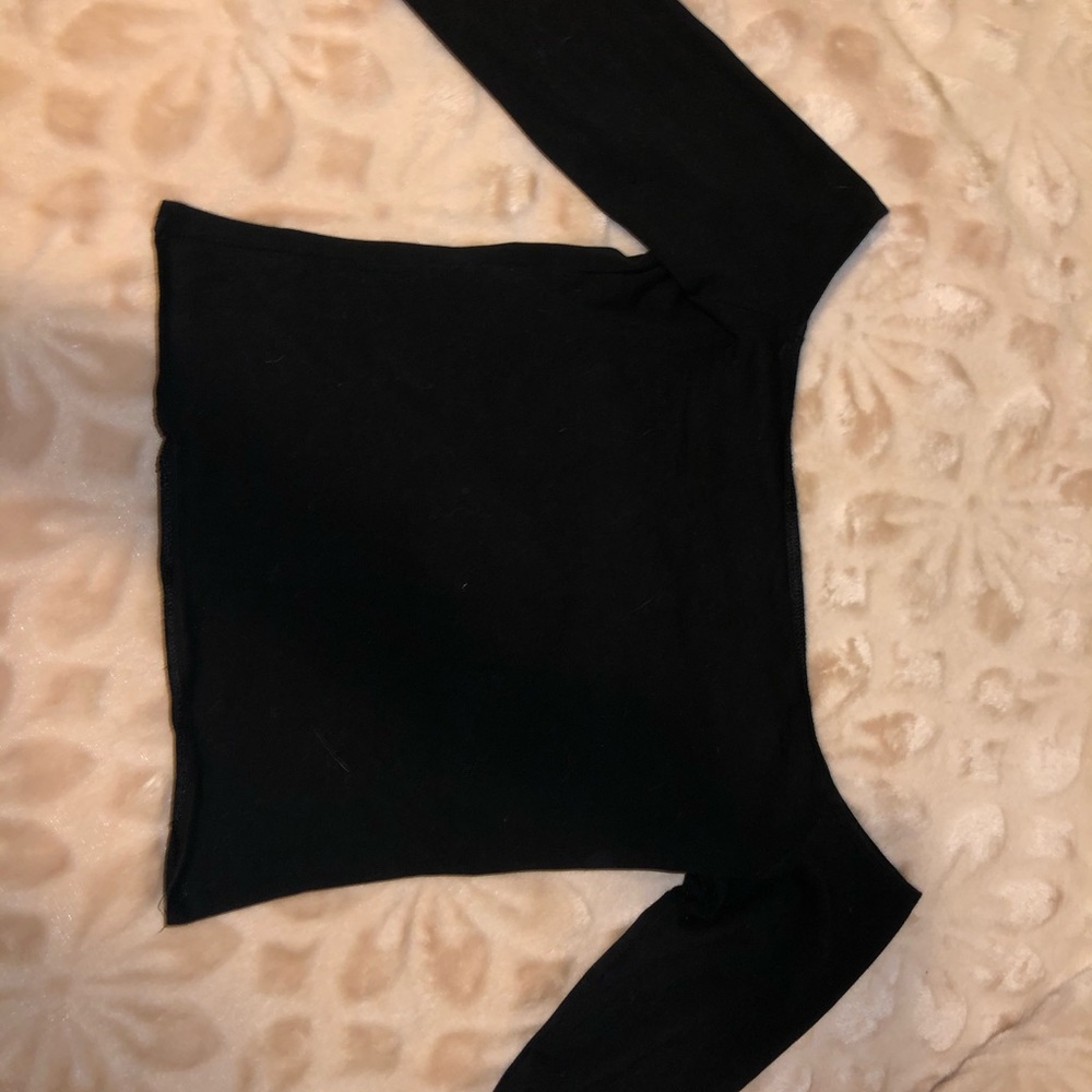 Garage off the shoulder crop top